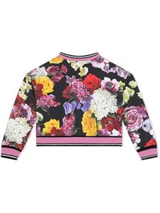 Dolce & Gabbana Kids Sweater met bloemenprint - Zwart