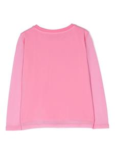 Miss Blumarine crystal-embellished logo jumper - Roze