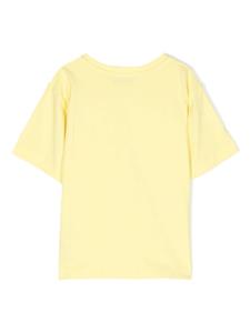 Moschino Kids T-shirt met logopatch - Geel