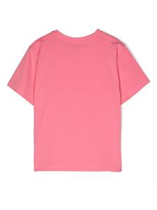 Moschino Kids T-shirt met logoprint - Roze