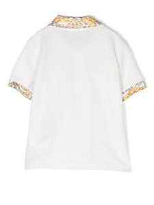 Versace Kids Poloshirt met barokprint - Wit