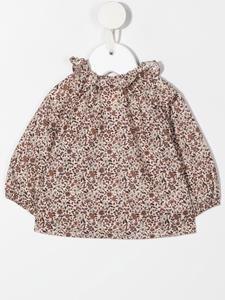 TEDDY & MINOU Shirt met bloemenprint - Beige