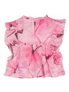 Miss Blumarine Shirt met vlinderprint - Roze
