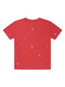 Ralph Lauren Kids T-shirt met borduurwerk - Rood