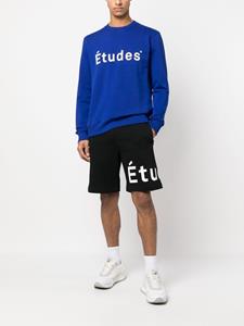 Etudes Sweater met logoprint - Blauw