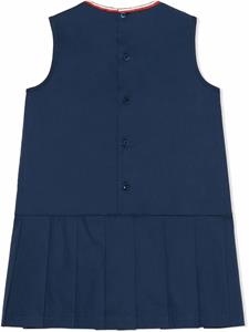 Gucci Kids Geplooide jurk - Blauw