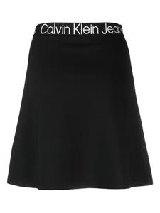 Calvin Klein Jeans Rok met logoband - Zwart