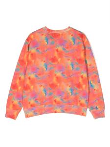 Off-White Kids Sweater met tie-dye print - Oranje