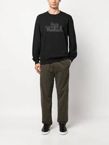 Woolrich Sweater met logoprint - Zwart
