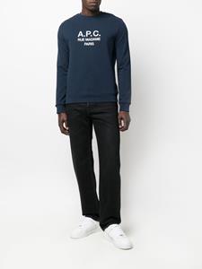 APC Sweater met logoprint - Blauw