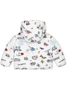 Dolce & Gabbana Kids Gewatteerde jas - Wit