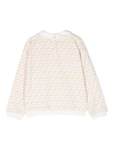 Bonpoint Sweater met kersenprint - Wit