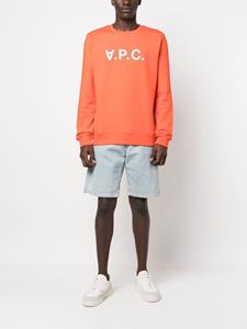 APC Sweater met logoprint - Oranje