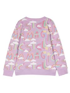 Stella McCartney Kids Sweater met print - Paars