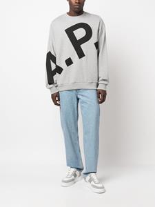 APC Sweater met logoprint - Grijs