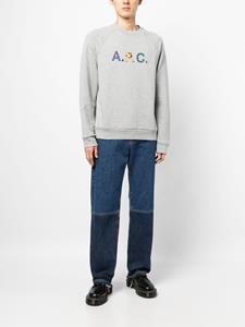 APC Shaun sweater met tartan ruit - Grijs
