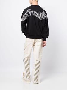 Musium Div. Sweater met bandanaprint - Zwart