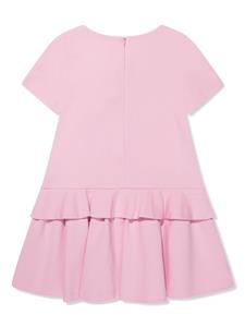 Moschino Kids Fanny Pack-print ruffled dress - Roze