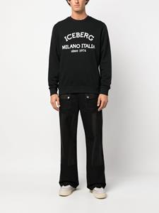 Iceberg Sweater met logoprint - Zwart