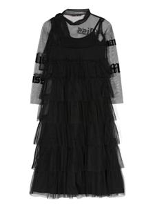Miss Blumarine Tulen jurk - Zwart