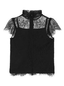 Dolce & Gabbana Kids Shirt met logoplakkaat - Zwart