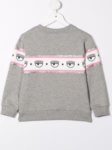 Chiara Ferragni Kids Sweater met logoprint - Grijs