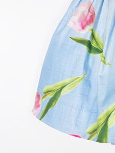 Monnalisa Mini-rok met bloemenprint - Blauw