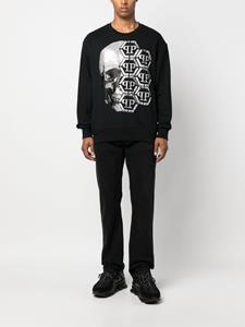 Philipp Plein Sweater met doodskopprint - Zwart