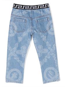 Versace Kids Jeans met Greca-print - Blauw