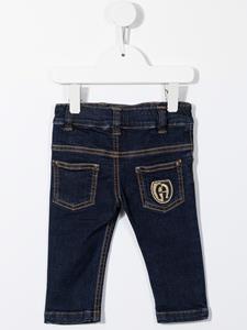Aigner Kids Jeans met geborduurd logo - Blauw