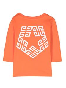 Givenchy Kids T-shirt met logoprint - Oranje