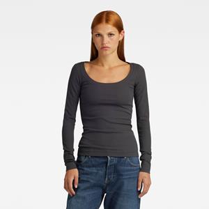 G-Star RAW T-Shirt Slim rib scoop t ls wmn