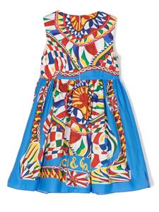 Dolce & Gabbana Kids Jurk met abstract patroon - Blauw