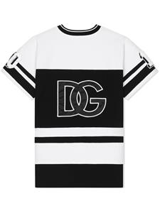 Dolce & Gabbana Kids T-shirtjurk met logoprint - Zwart