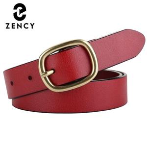 Zency Soft Genuine Leather Waist Belt High Quality Luxury Fashion Strap For Female 2021 New Classic Vintage Women's Waistband