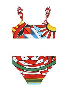Dolce & Gabbana Kids Bikini met print - Rood