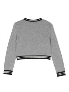 Balmain Kids Sweater met logoprint - Grijs