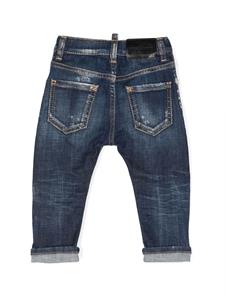 Dsquared2 Kids Jeans met contrasterend stiksel - Blauw