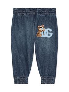 Dolce & Gabbana Kids Jeans met geborduurd logo - Blauw