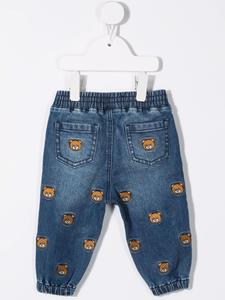 Moschino Kids Jeans met borduurwerk - Blauw