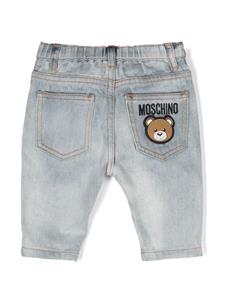 Moschino Kids Jeans met elastische tailleband - Blauw