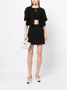 JANE Cropped cape - Zwart