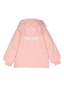Kenzo Kids Donsjack met logoprint - Roze