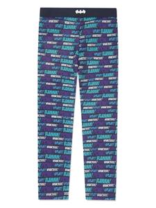 BOSS Kidswear logo-print tonal leggings - Blauw