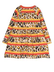 Mini Rodini Midi-jurk met luipaardprint - Geel