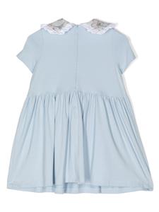 Hucklebones London Maxi-jurk met ruchekraag - Blauw