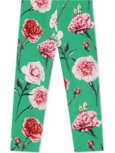 Dolce & Gabbana Kids Legging met bloemenprint - Groen
