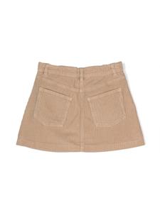 Il Gufo Ribfluwelen mini-rok - Bruin