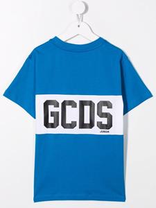 Gcds Kids T-shirt met logoprint - Blauw