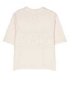 Gcds Kids T-shirt met logo applicatie - Beige